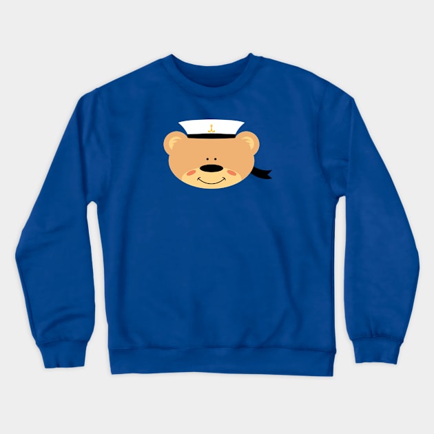 Teddy bear Sailor Crewneck Sweatshirt by schlag.art